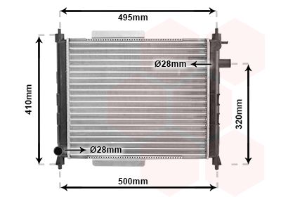 VAN WEZEL Radiaator,mootorijahutus 02002110